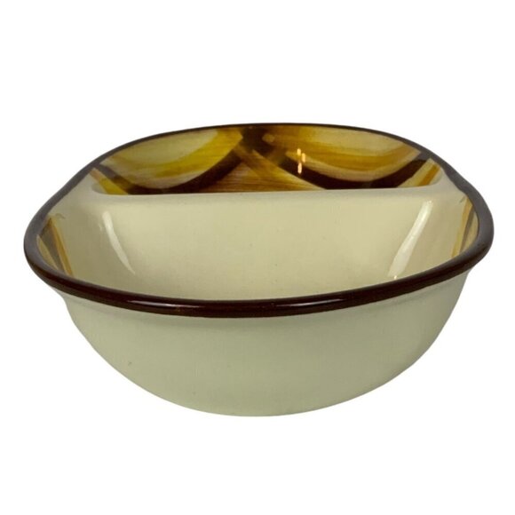 Vintage Metlox Poppytrail Vernonware Organdie Oval Divided Serving Vegetable Bow - Picture 2 of 7